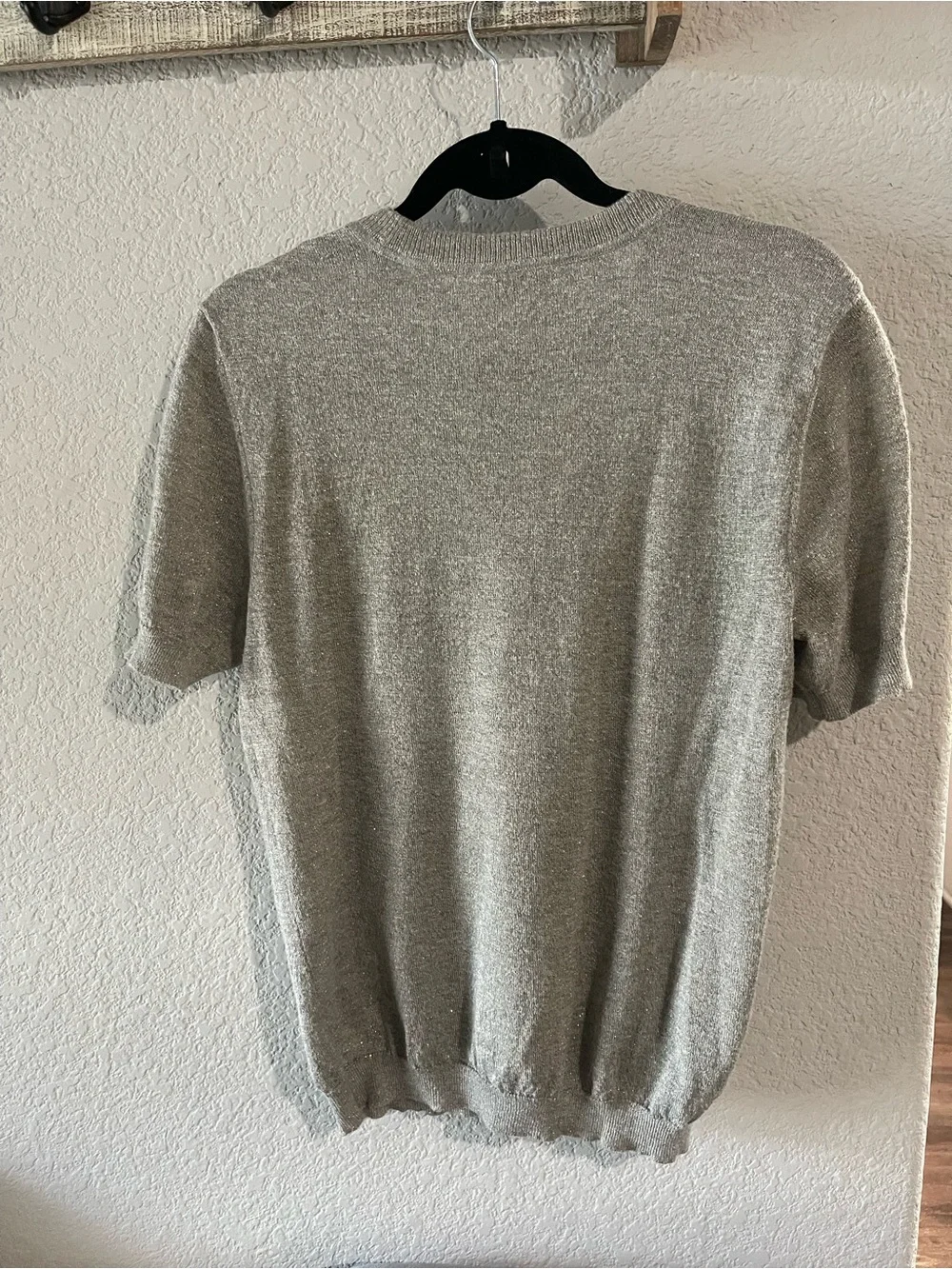 Tory Burch metallic Short-Sleeve women’s Sweater